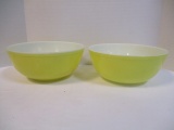 Pair Of Large Pyrex Mixing Bowls