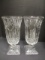 Pair of Pedestal Foot Glass Vases