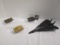 Model Plane And 3 Military Tank Models