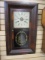 Antique Wm. L. Gilbert Shelf Clock with Reverse Painted Door