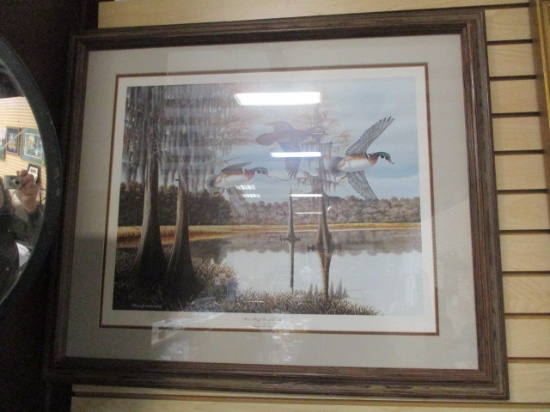 Limited Edition Signed And Numbered "Moss Bluff Wood Ducks"