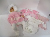 Antique Doll With Porcelain Face, Hands, And Legs.  Fabric Torso.