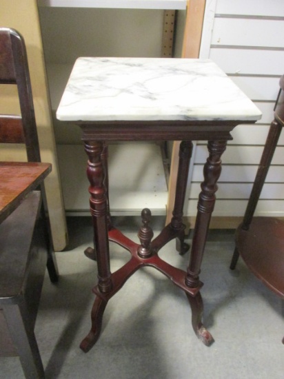 Marble-Top Plant Stand