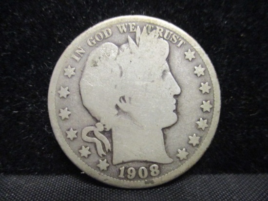 1908O Barber Half Dollar