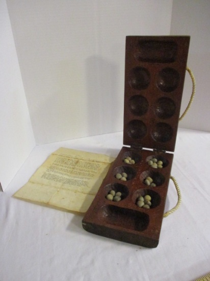 Hand Carved Wooden Narri African Game Set