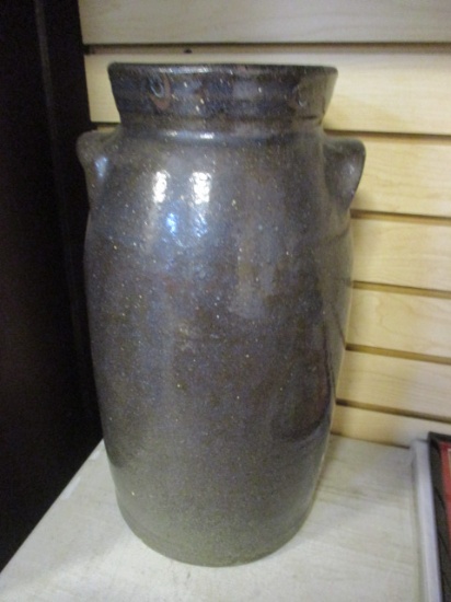 Vintage 3 Gallon Double Applied Handle Pottery Crock