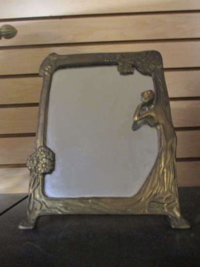 Brass Art Nuevo Mirror