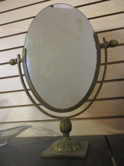 Brass Swivel Stand Mirror