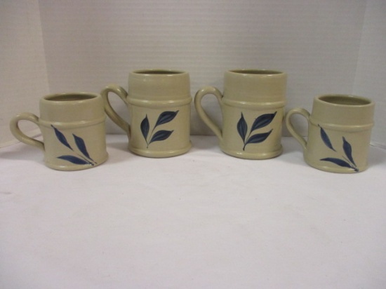 Four Williamsburg Pottery  Mugs