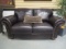 Lane Leather Loveseat with Nail Head Accents
