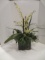 Artificial Orchid Arrangement in Faux Bamboo Planter