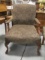 Golden Chair Co. Carved Wood Upholstered Arm Chair