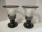 Pair of Pottery Barn Glass Vessels