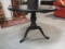 Black Pedestal Base Table with Textured Top