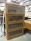 Wood Grain Finish Barrister Style Bookcase