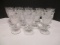 12 Diamond Point Stemmed Wine Glasses