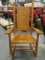 Oak Rocker with Woven Seat and Back