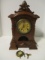 Old Carved Wood Mantle Clock