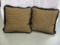 Pair of Custom Made Feather Filled Decorative Pillows