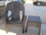US Leisure All Weather Woven Chair and Side Table