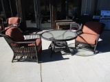LaneVenture All Weather Wicker Table and Pr. of Chairs