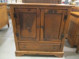 Country Pine Designs Double Door over Drawer Cabinet