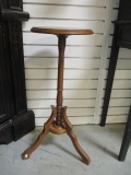 Old Solid Wood Pedestal Base Table/Stand