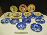 Twleve 1970's Annual Collectible Plates