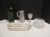 Glassware-Bottle, Syrup Dispenser, Relish Dishes, etc.