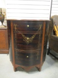 Mayland Court  Red Distressed Demilune Cabinet