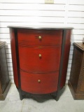 Mayland Court Red Distressed Demilune Cabinet