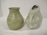 Pottery Vase and Ceramic Elf Pitcher