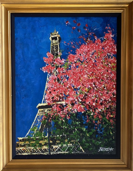 Paris in the Spring Original on Canvas signed by Howard Behrens