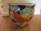 Colorful Tropical Fruit Motif Oriental Fish Bowl Planter