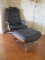 Mid Century Heywood-Wakefield Walnut Swiveling Lounge Chair and Ottoman