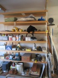 Contents of Built-In Shelves-Electrical Supplies, Casters, Iron, Automotive Care, etc.