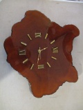 Hand Crafted Wood Slab Wall Quartz Clock