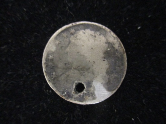 1833 Capped Bust Dime- Has Hole & Very Worn