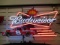 Budweiser Neon Sign with #8 Race Car