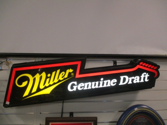 Miller Genuine Draft Guitar Shaped Lighted Sign