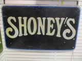 Shoney's Reflective Highway Metal Sign