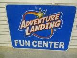 Adventure Landing Fun Center Reflective Highway Sign