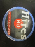 Hires R-J with Real Root Juices Metal Sign