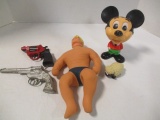 1976 Talking Mickey Mouse, Toy Guns, Stretch Armstrong