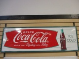 Coca-Cola Refreshing New Feeling Embossed Metal Sign