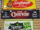 Drink Cheerwine Embossed Metal Sign