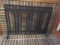 Nice Black Metal Fire Screen with Hinged Pebble Glass Doors