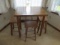Hand Crafted Oak High Top Table and Four Stools