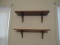 Pair of Wood Display Shelves