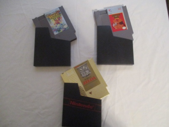 Three 1980's NES Nintendo Game Cartridges-Milton Bradley "Jordon vs. Bird